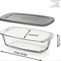 Single/Double Pack Bread Baking Pan, Large Capacity Glass Baking Dish with Lid, 60.87oz/1.9Qt Kitchen Baking Supplies, with Handle for Easy Carrying, Stackable, Microwave & Oven Safe, for Baking Bread, Cakes, Sealable Storage Container, Loaf Pan