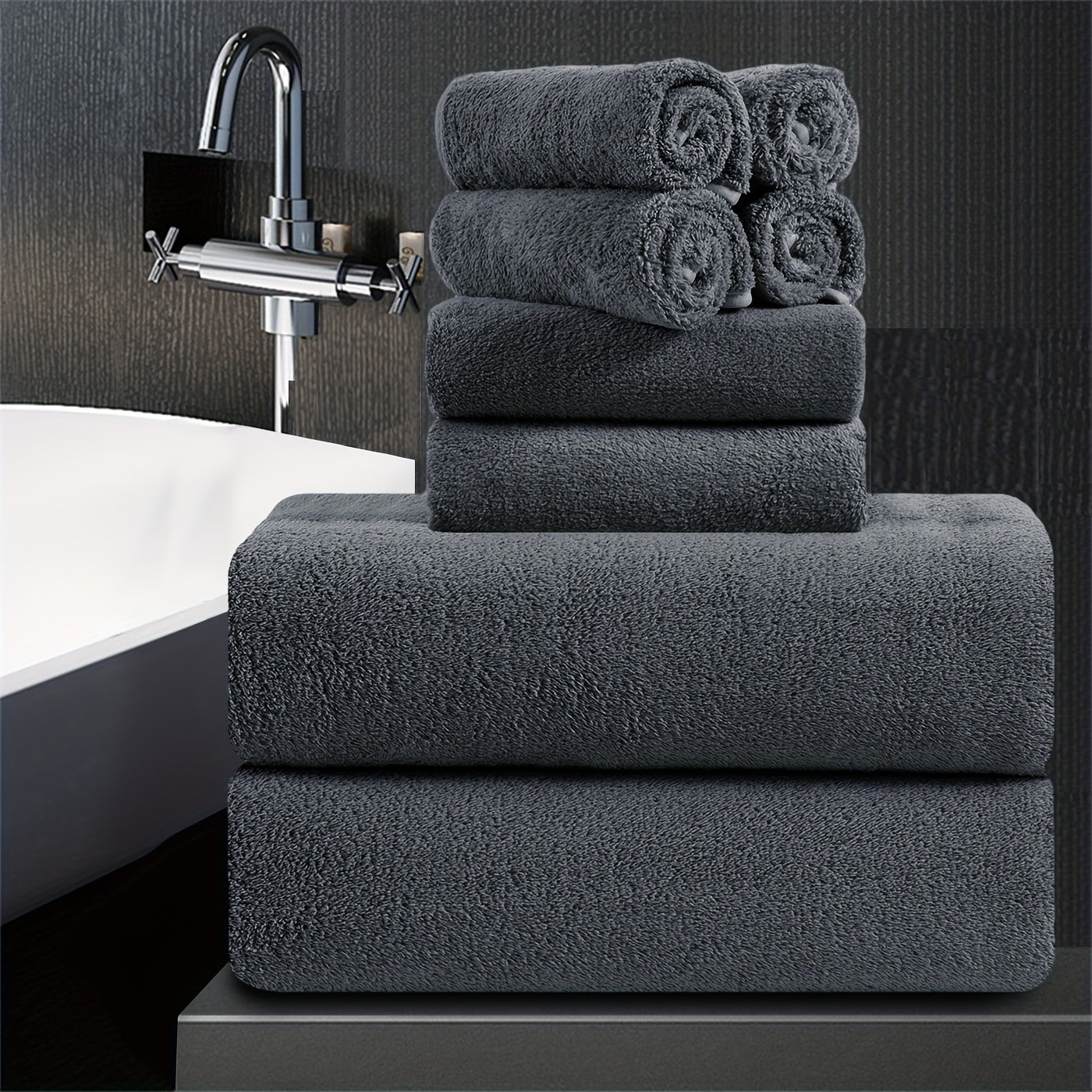 8pcs Extra Large Bath Towels Set 35" X 70", Premium Towel Set for Bathroom Gym Oversized Bath Sheet Ultra-Soft Luxury Thick Lightweight Highly Absorbent Fast Dry Towel for Daily Use, 750GSM