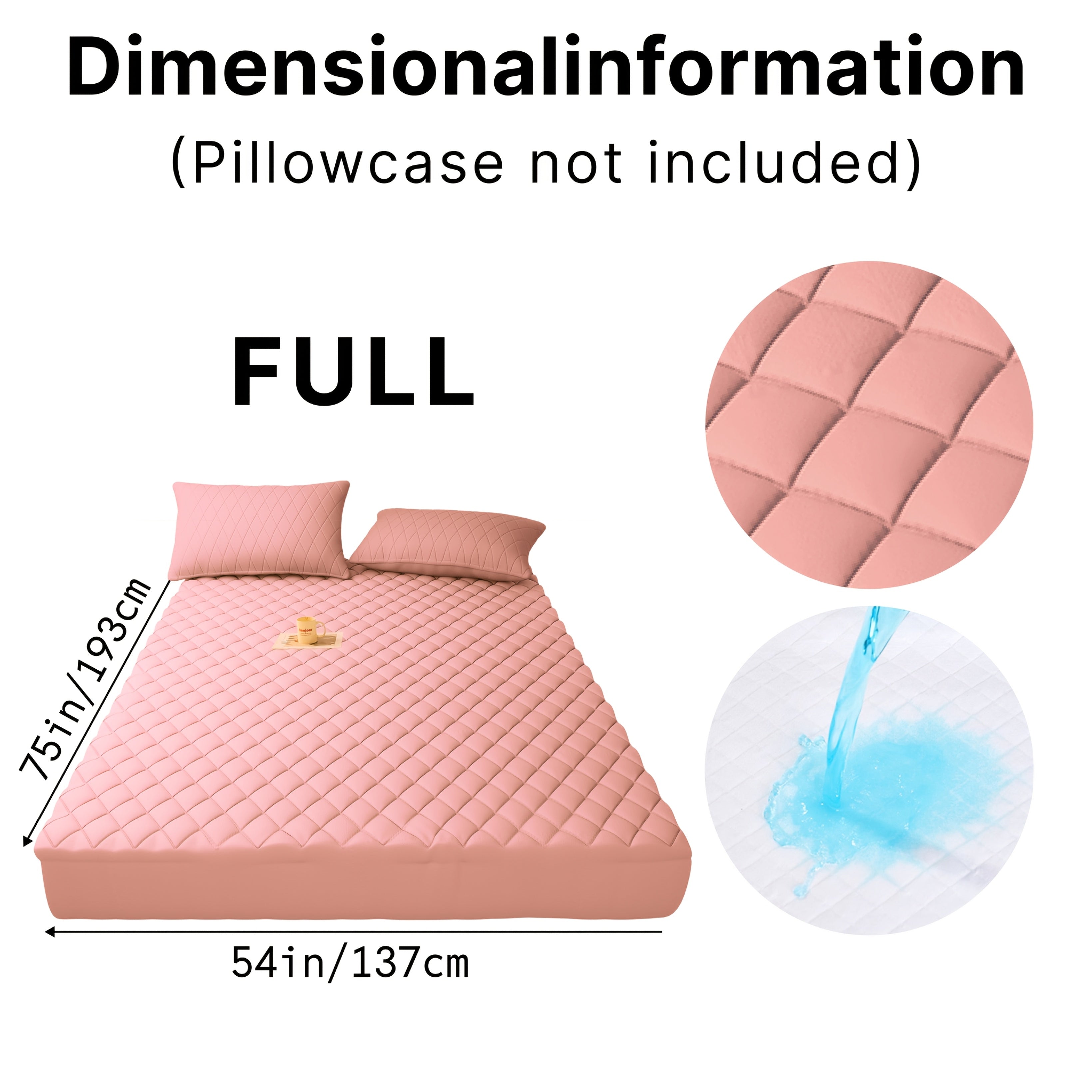 1pc Waterproof Non-Slip Kids & Children Mattress Protector, Solid Color Quilted Bed Cover with 9-15 Inches Deep Pocket, Effective Barrier & Breathable Bedding, Ideal for Bedroom, Guest Room And Hotel, Available In Random Colors (No Pillowcases)