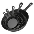 3/4/5pcs Cast Iron Skillet Set, Professional-Grade Commercial Quality Pre-Seasoned Cookware, Suitable for Frying, Sautéing, and Cooking, Usable Indoors/Outdoors, in Ovens, and on Grills