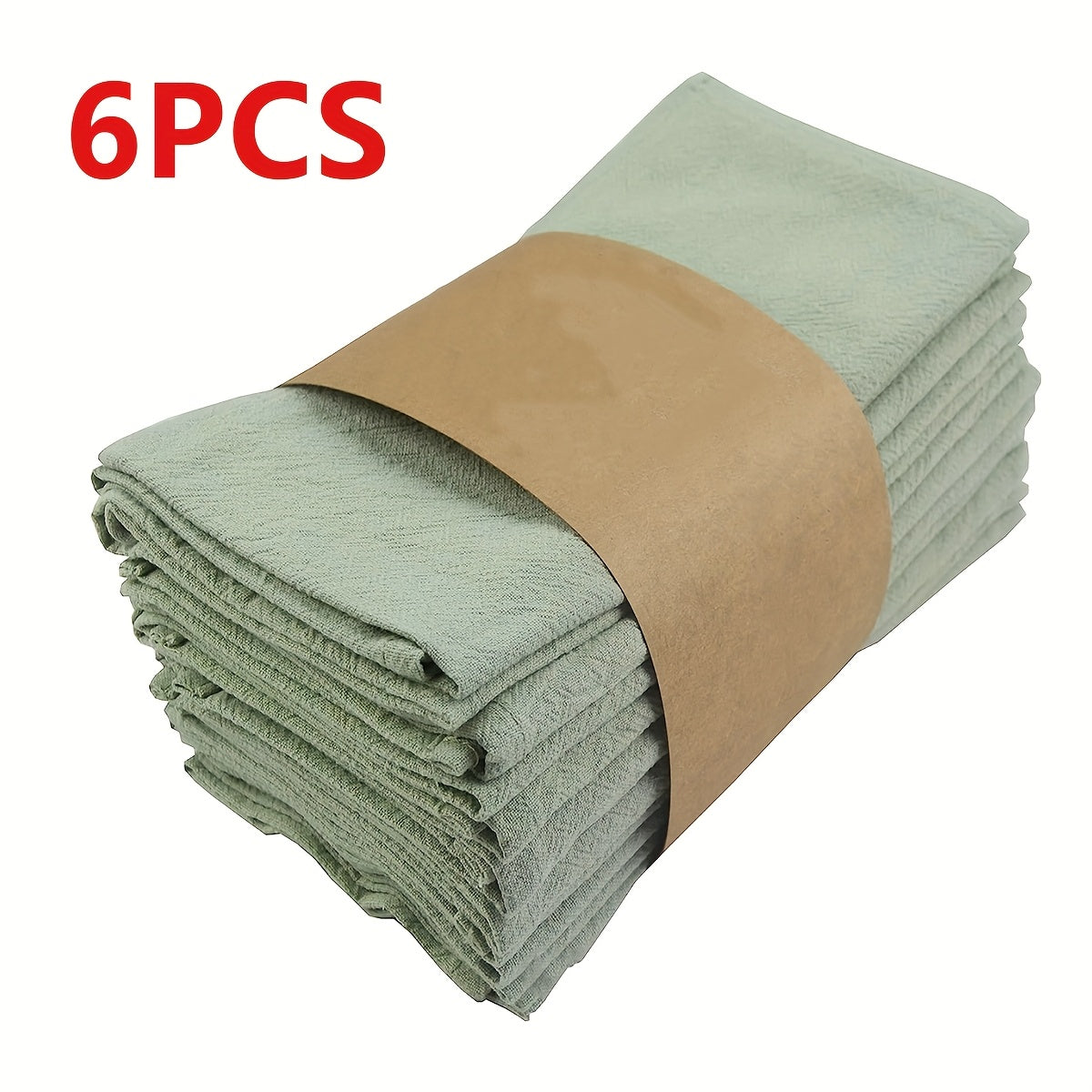 6/12pcs Easy Solid Color Pleated Texture Cloth Napkins | Suitable for Wedding Party Banquet Restaurant Kitchen, Square Shape, Red, Woven, Washable, Abrasion Resistant