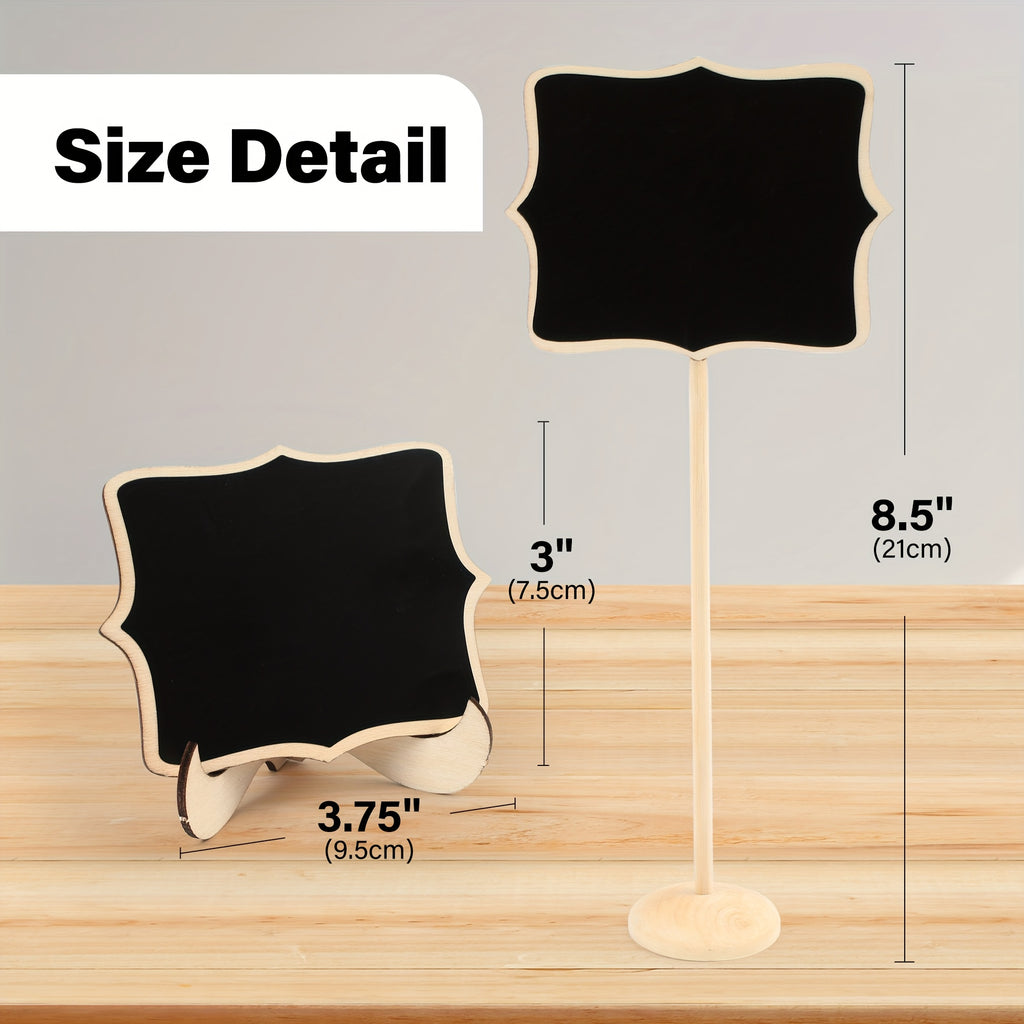20PCS Elegant Mini Chalkboard Signs with Easel Stand - Perfect for Weddings, Parties, and Events - Includes Table Numbers, Food Signs, and Message Board for School Halloween Halloween,Christmas