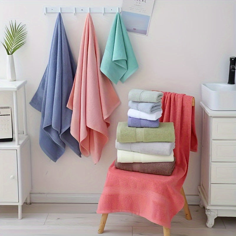 100% Cotton Bath Towel Set (3/6pcs) - Ultra-Soft, Highly Absorbent, Durable - Ldeal for Hotel, Home, Shower, Spa, Sanua - Multiple Color Options, Valentines Gift For Lovers