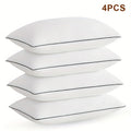 4/2pcs Soft Hotel Series Pillow, Sleep Pillow, Super Rebound, Standard Size Cooling Pillow, Suitable for Lying Down, Prone Or Side Lying, Super Soft Down Replacement for Microfiber Filled Pillows, Women'S Gift, Christmas Gift