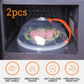 2pcs Microwave Food Cover, Splash-Proof Food Cover with Steam Hole and Handle, Suitable for Microwave Heating, Easy to Hold, Suitable for Microwave and Kitchen Supplies
