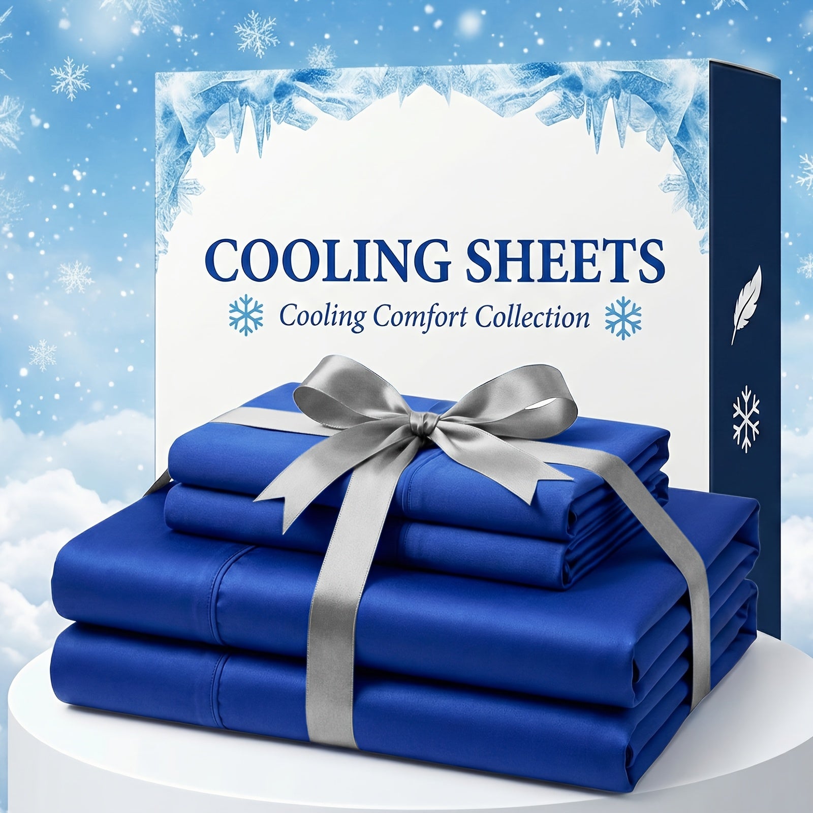 Extra Deep Pocket Bamboo Fiber Bed Sheet Set - Breathable and Cooling Bed Sheet - Luxury Hotel Bed Sheet Set - Soft, Wrinkle-Resistant, and Comfortable - Easily Fits Extra Deep Mattresses. Includes Children's Pillowcases, Flat Sheet, and Fitted Sheet
