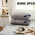 2pcs Luxury 5-Star Hotel Quality Pillows, Deep Sleep Neck Support, Non-Collapse High Pillow Core for All Seasons, Hypoallergenic Polyester Cover, Modern Pillow Design|Soft Texture Finish, Pillows for Sleeping, Cooling Pillows, Neck Pillow, Gift