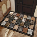 1pc Luxury Crystal Velvet Non-Slip Kitchen Pad-White, Beige And Brown Elegant Marble Pattern, Machine Washable Polyester Mat, Suitable for Kitchen, Bathroom, Bedroom And Corridor Decoration, Kitchen Carpet