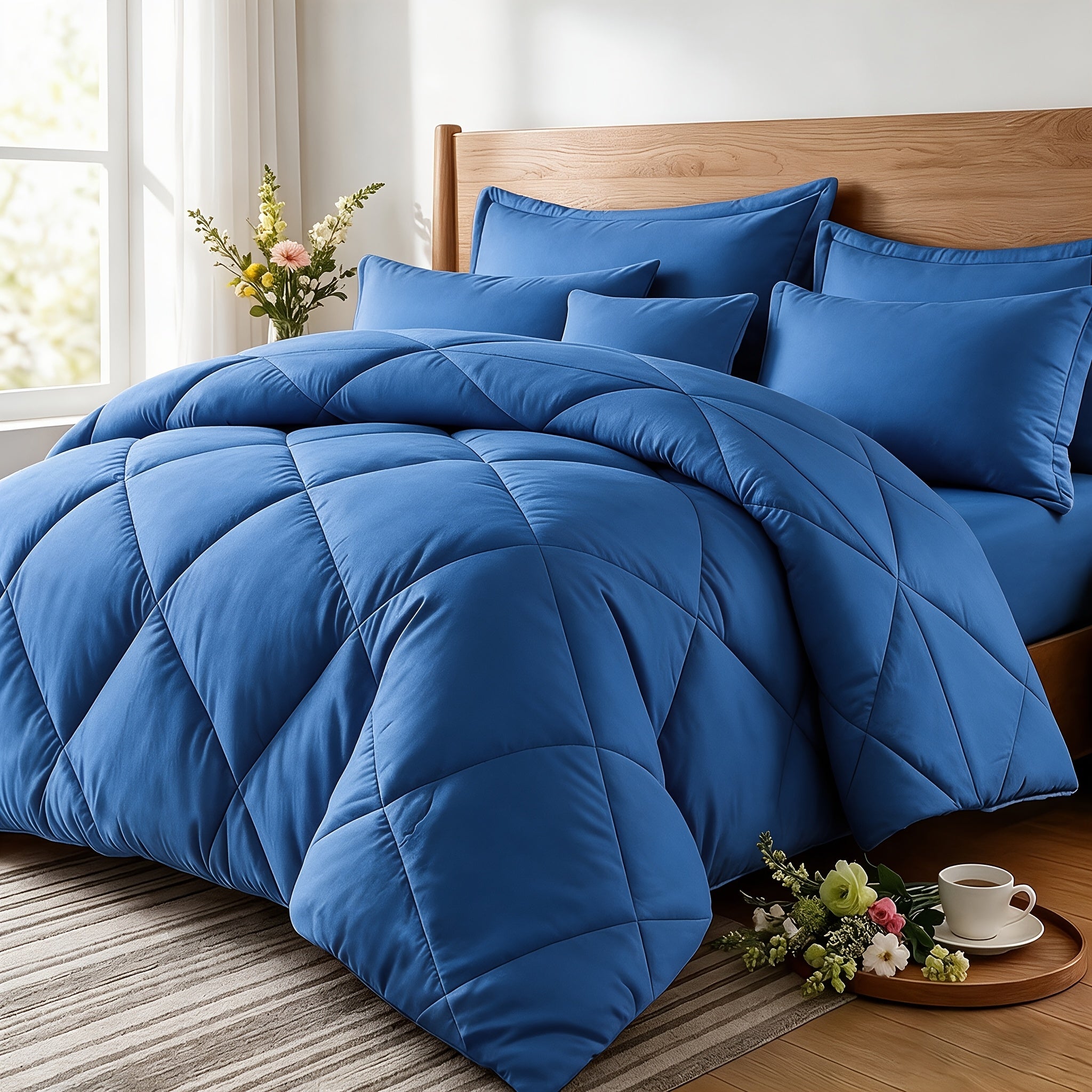 Two/Three Pcs Solid Color Large And Extra-Large Bed Sheet Sets Soft Comfortable And Fiber Filled Lightweight Fabric Breathable Quilt Easy to Take Care of Equipped with Quilt And Pillowcases 1 Quilt, 1/2 Pillowcases, for Bedroom, Random Color