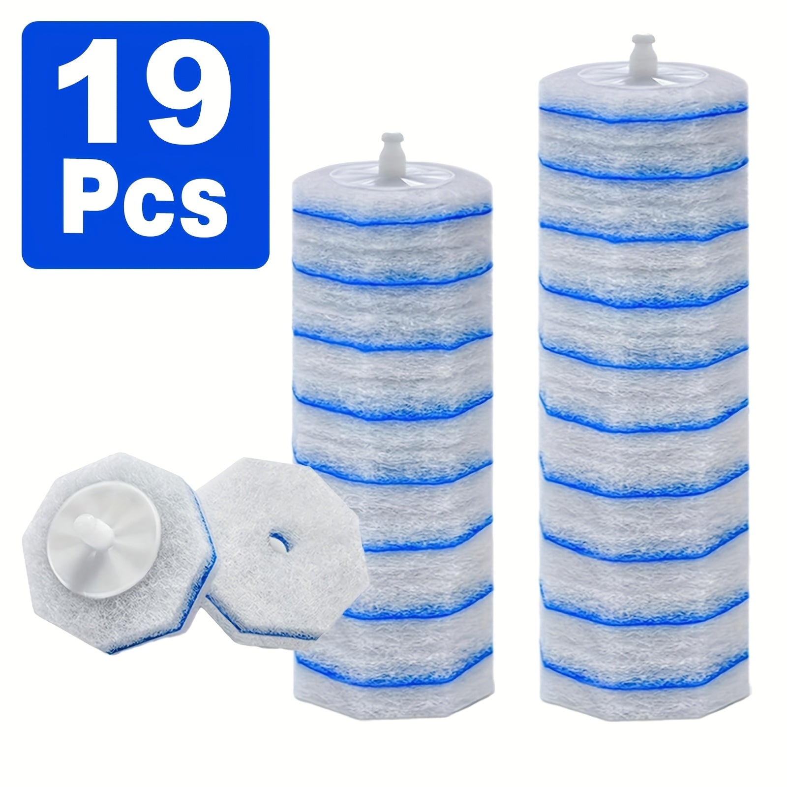 119/50/19-count Toilet Wand Refills for Cloroxs, Disposable Toilet Brush Refills Replacement, Toilet Bowl Cleaner Wand Refills, Upgraded Fiber Toilet Brush Head for Bath & Toilet Bowl Deep Cleaning