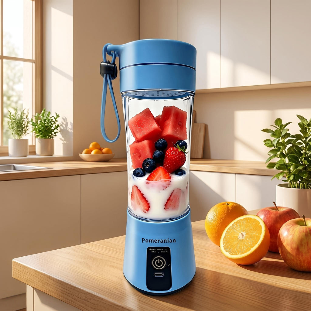 A Compact Electric Blender for Juices, Coffee, Milkshakes, And Smoothies. It's Rechargeable And Easy to Carry, Perfect for Outdoor Activities And As a Camping Gift