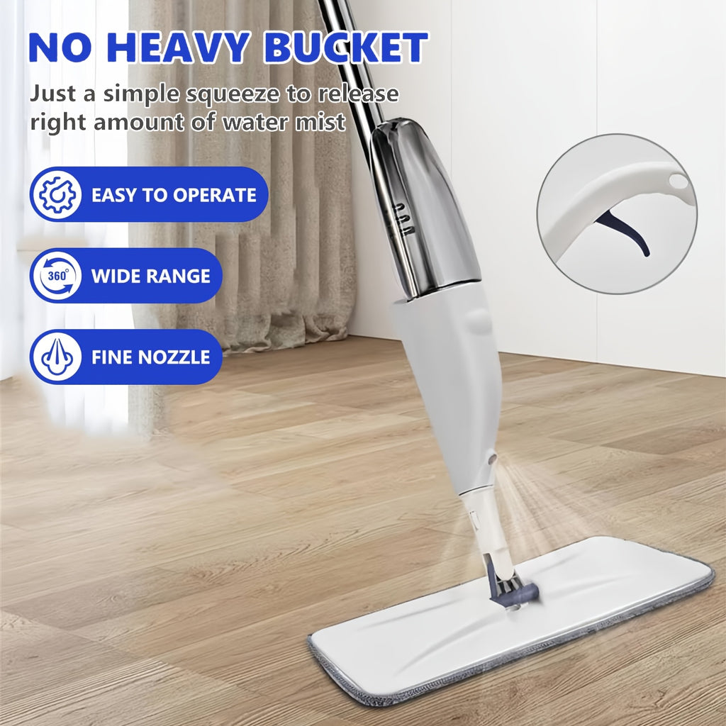 4pcs Set (1Spray Mop And 3 Washable Pads) Water-Spraying Flat Mop. Mops for Floor Cleaning. Dry And Wet Dual-Purpose. Household Floor Mop. for Floor Cleaning. Suitable for Hardwood, Laminate, Tiles, Ceramics