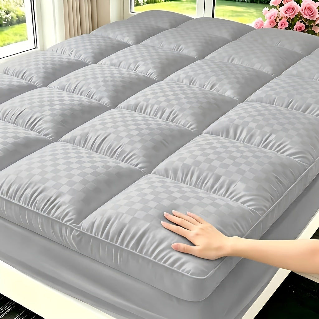 Mattress Topper, Mattress Pad Pillow Top Mattress Cover Quilted Fitted Mattress Protector Top Stretches up 8-21" Deep Pocket Cooling