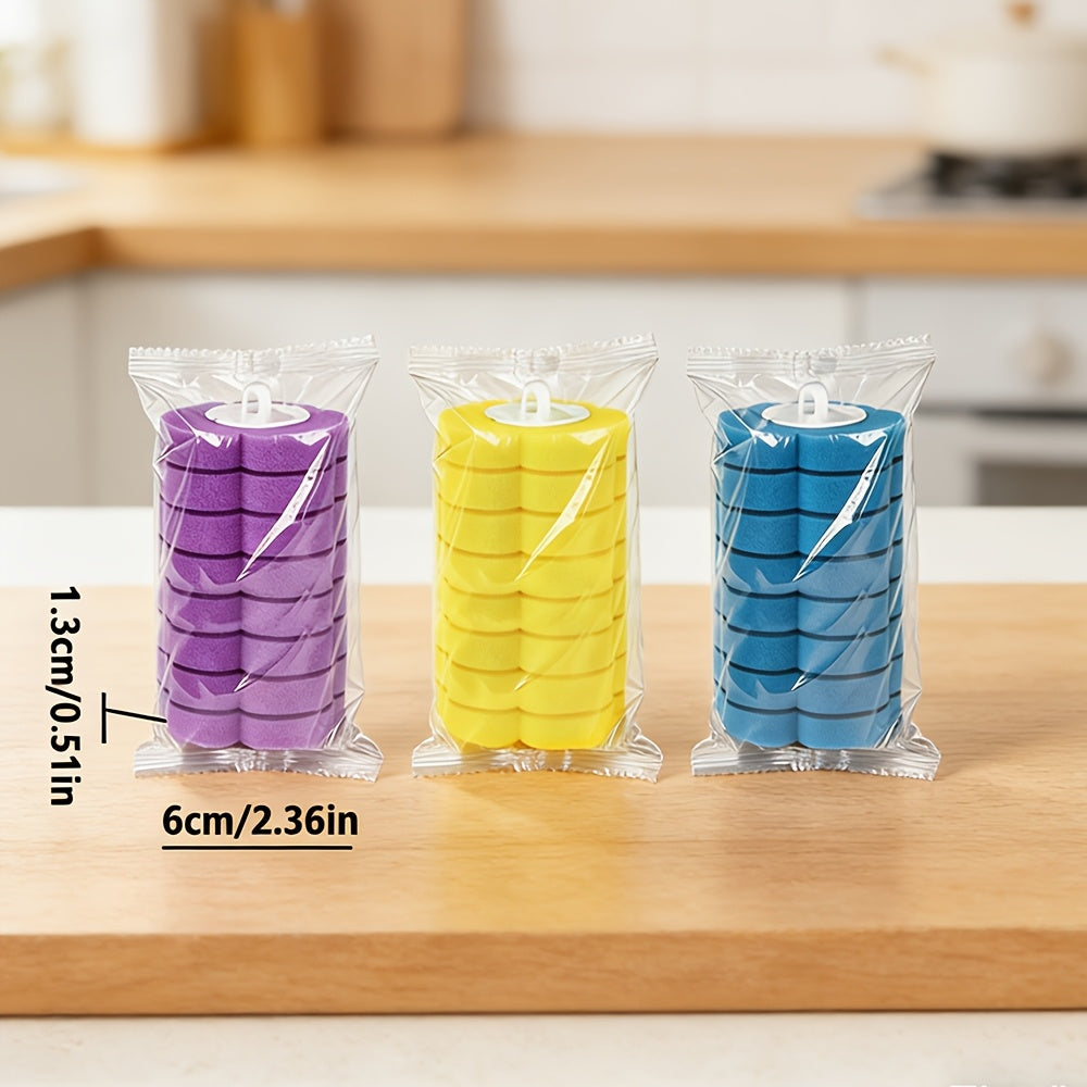56/72pcs Toilet Wand Refills, Transparent Packaging Bag in 3 Colors for Disposable Toilet Bowl Brush Replacement Heads, Suitable for Bathtub And Wash Basin (Refills Only. Compatible with Fobianjie)