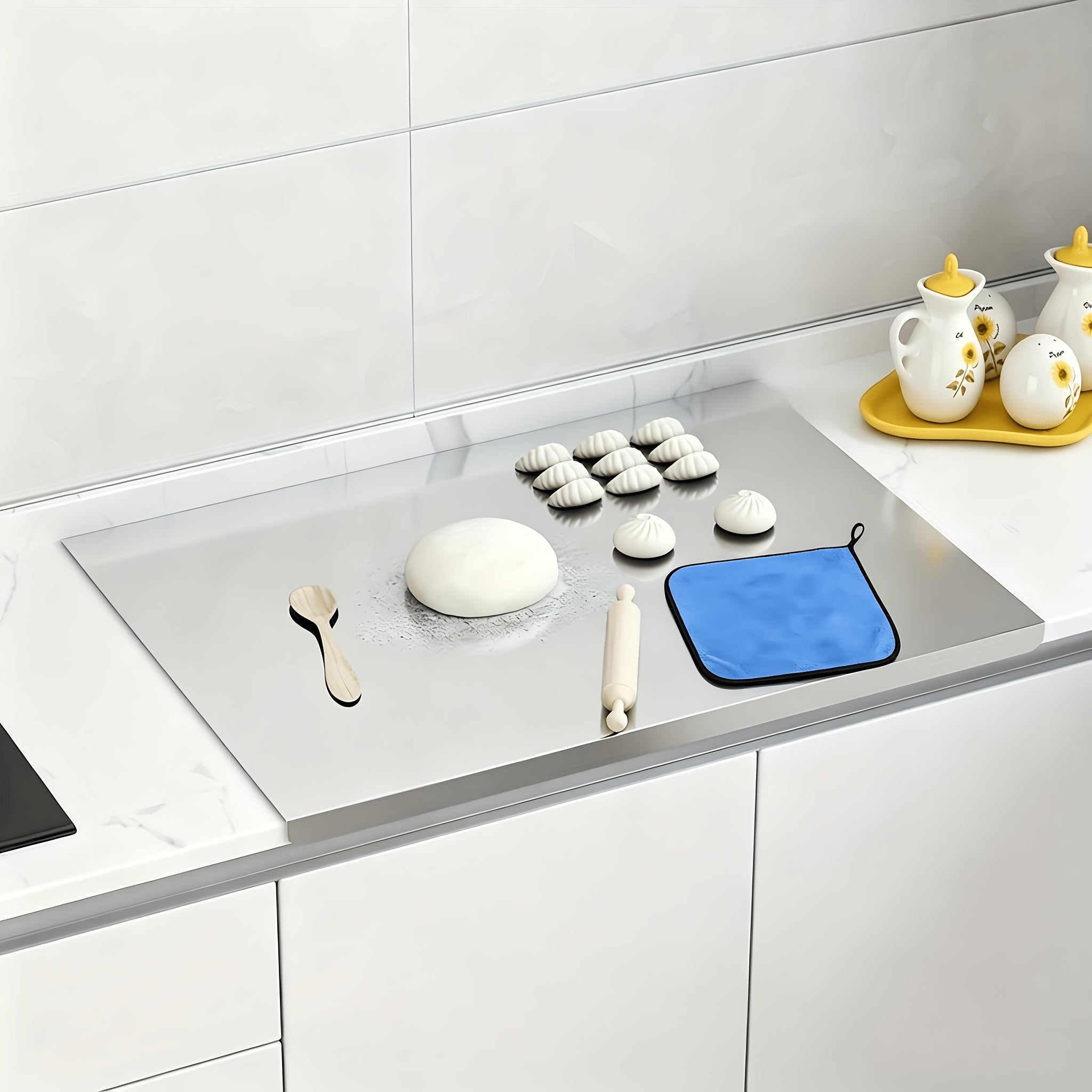304 Stainless Steel Cutting Board, Household Meat Cutting Board, Kitchen Scroll Knife Board, Kitchenware Supplies