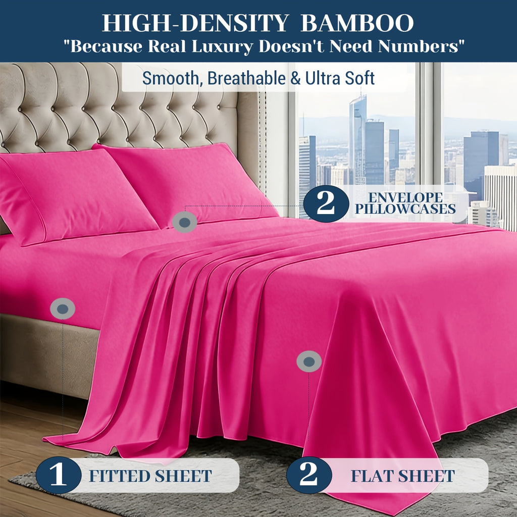 SASTTIE 2400TC Extra Deep Bamboo Cooling Bedding, Breathable & Cooling Hotel Luxury Bed Sheets Set For Child, Easy & Secure Fit - Soft, Wrinkle Free & Comfy Kids Sheet With 15" Deep Pocket, Ultra-Soft & Machine Washable Bedding, Kids Room Decor