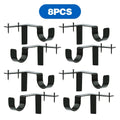 4/8pcs No-Drill Curtain Rod Bracket, Adjustable Curtain Rod Holder with Easy Installation, Heavy-Duty Window Curtain Support with Wall-Mounted Design, Ideal for Living Room, Bedroom, And Doors