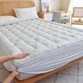 Cooling Mattress Topper, Mattress Pad Cover With 8-21 Inch Deep Pocket, Plush Pillow Top Mattress Topper Overfilled With Down Alternative