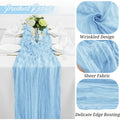 12pcs Cheesecloth Table Runner 10ft Boho Gauze Table Runner 21.3*120Inch Rustic Cheese Cloth Roll Romantic Long Cheesecloth Bulk for Wedding Bridal Shower Birthday Party Decor