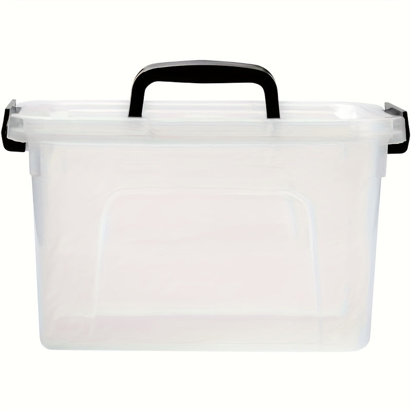 6pcs Transparent Plastic Storage Box, Stackable Storage Container with Lock Cover And Handle, for Organizing, Books, Beads, Pantry Items, Multi-purpose Home Storage Accessories The Best Gifts for Thanksgiving And Christmas