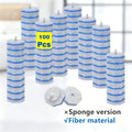 40/49/100 Pack Toilet Wand Refills Disposable Toilet Brush Replacement Heads with Upgraded Fiber Bristles, with Clorax Toilet Brush Replacement Systems, Handle Not Include