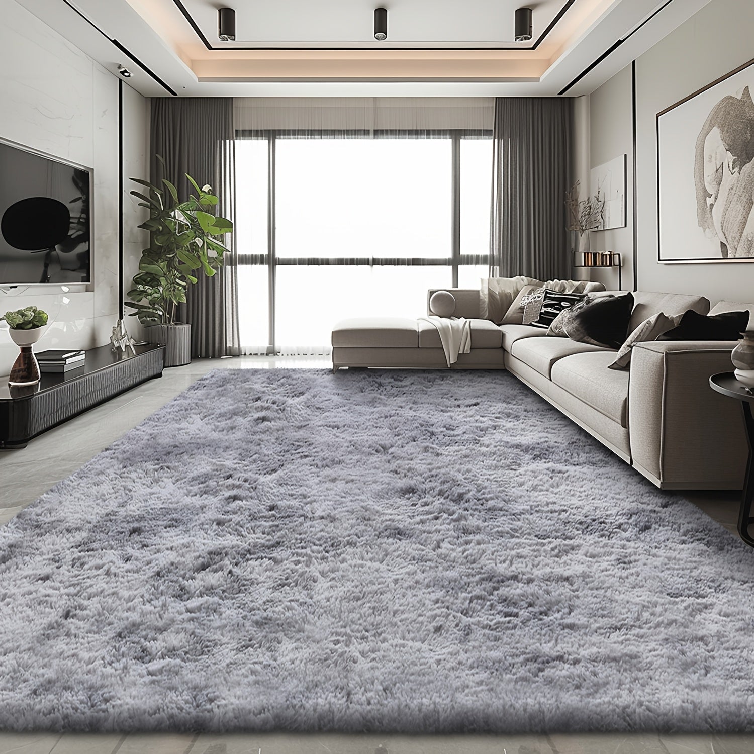 Super Soft Shaggy Area Rug for Living Room, Ultra-Plush Cozy Bedroom Carpet, Thick And Fluffy Rug Floor Mat for Home Decor. Super Warm Living Room Carpet for Winter, Housewarming Gift.