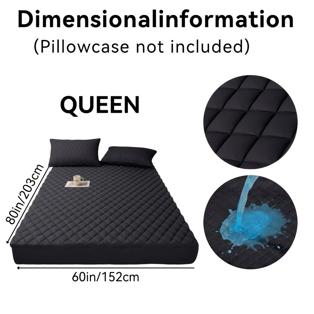 1pc Waterproof Non-Slip Kids & Children Mattress Protector, Solid Color Quilted Bed Cover with 9-15 Inches Deep Pocket, Effective Barrier & Breathable Bedding, Ideal for Bedroom, Guest Room And Hotel, Available In Random Colors (No Pillowcases)