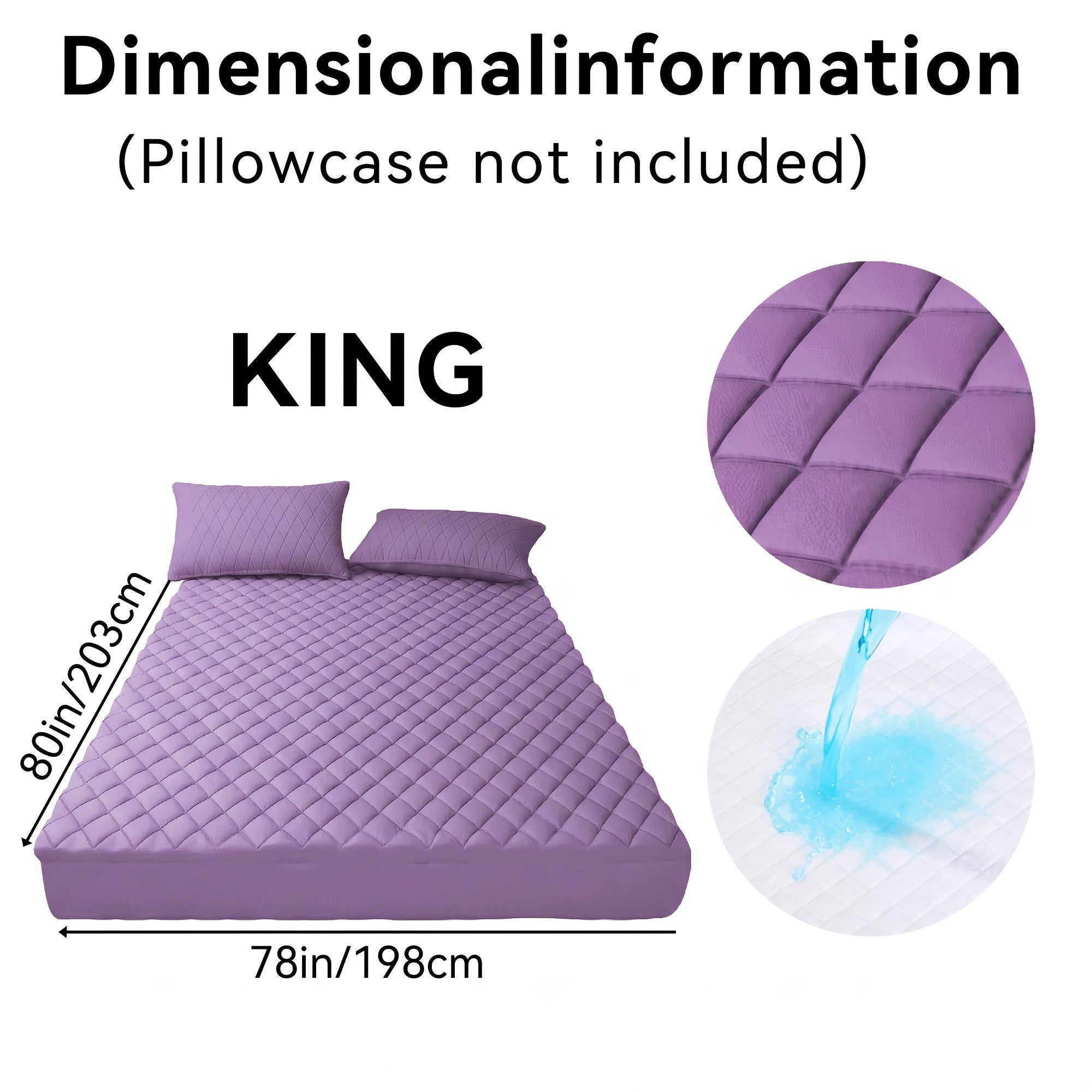 1pc Waterproof Non-Slip Kids & Children Mattress Protector, Solid Color Quilted Bed Cover with 9-15 Inches Deep Pocket, Effective Barrier & Breathable Bedding, Ideal for Bedroom, Guest Room And Hotel, Available In Random Colors (No Pillowcases)