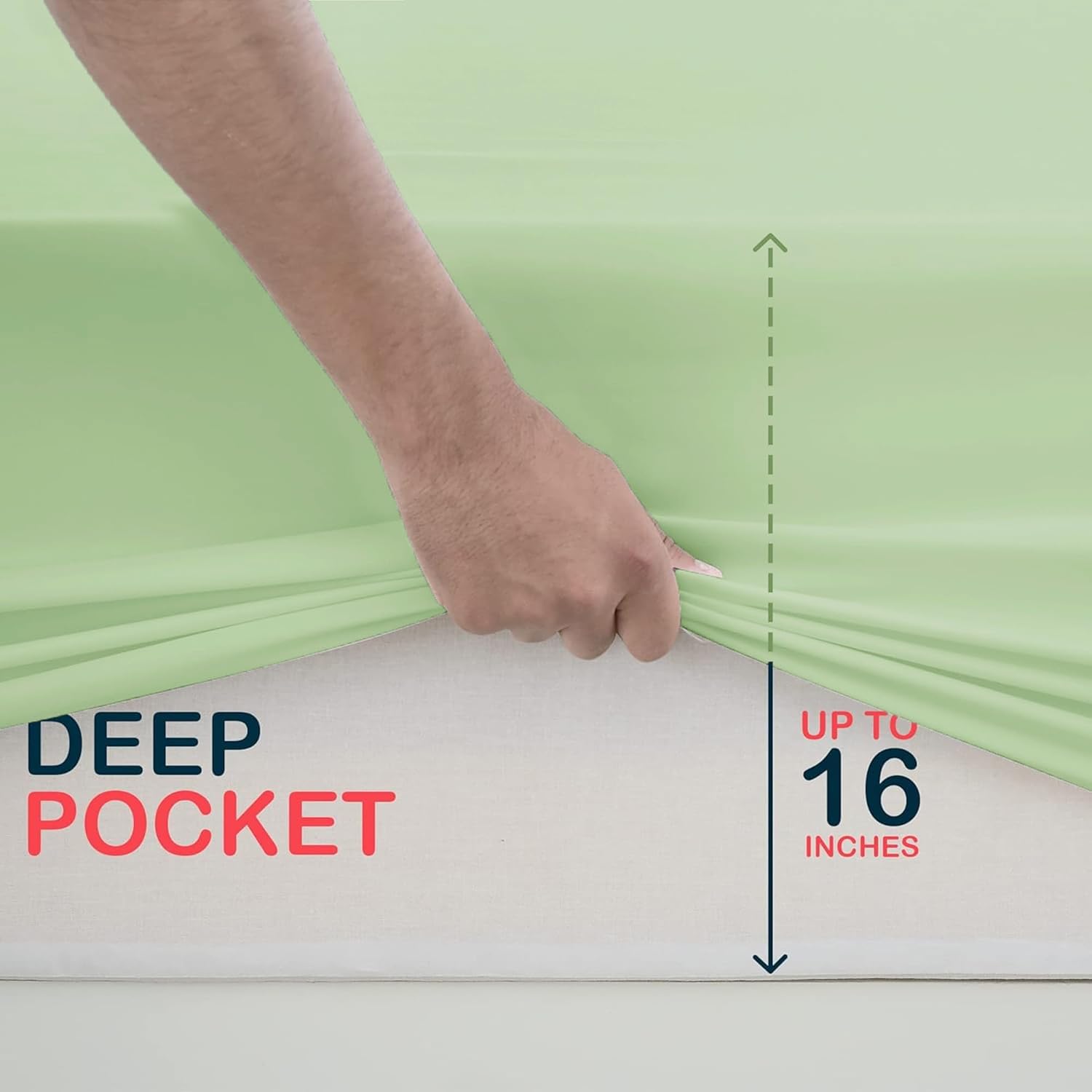 Lux Decor Solid Color Fitted Sheet - Classic Collection Cooling Sheet - Ultra Soft Brushed Microfiber Silky Fitted Sheets, Fits Mattress Upto 16 Inches Deep Pocket, Shrinkage and Fade Resistant Comfy Bedding Mattress Cover, Easy to Wash