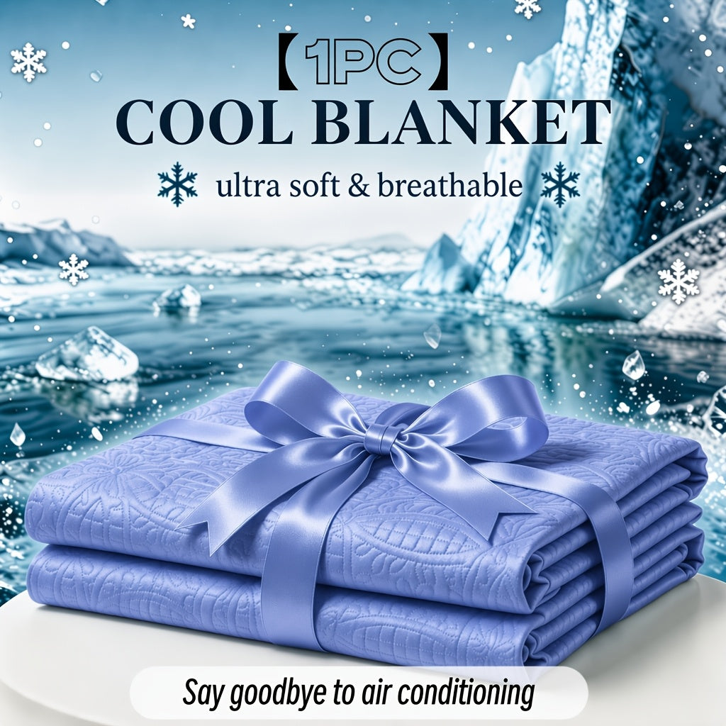 Single-piece Summer Cooling Blanket, Bamboo Fiber Cooling Blanket, Double-Sided Cooling Fabric, Soft Against Skin, Breathable and Smooth, Suitable for Hot Sleepers and Night Sweaters, Machine Washable, Random Colors Available