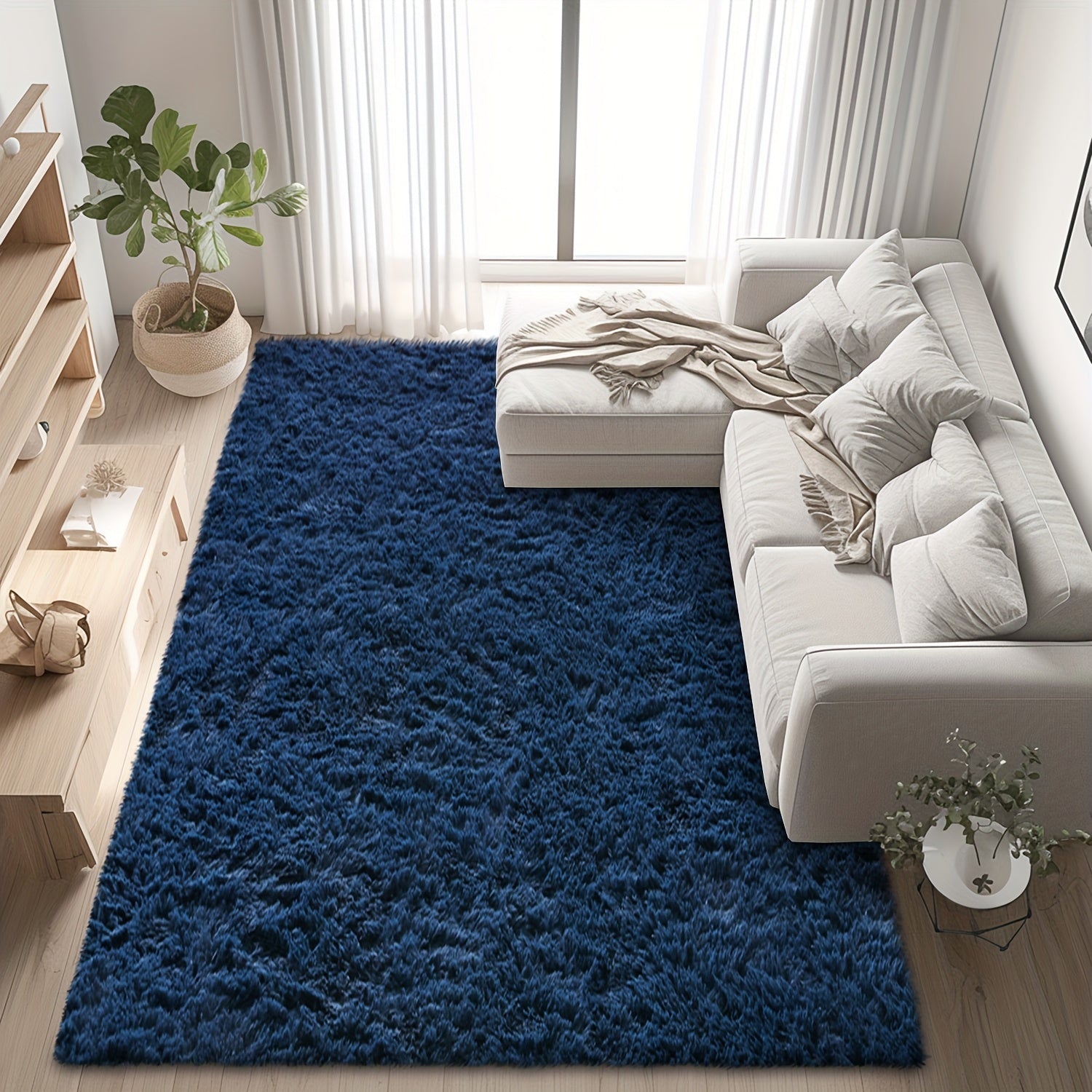 Super Soft Shaggy Area Rug for Living Room, Ultra-Plush Cozy Bedroom Carpet, Thick And Fluffy Rug Floor Mat for Home Decor. Super Warm Living Room Carpet for Winter, Housewarming Gift.