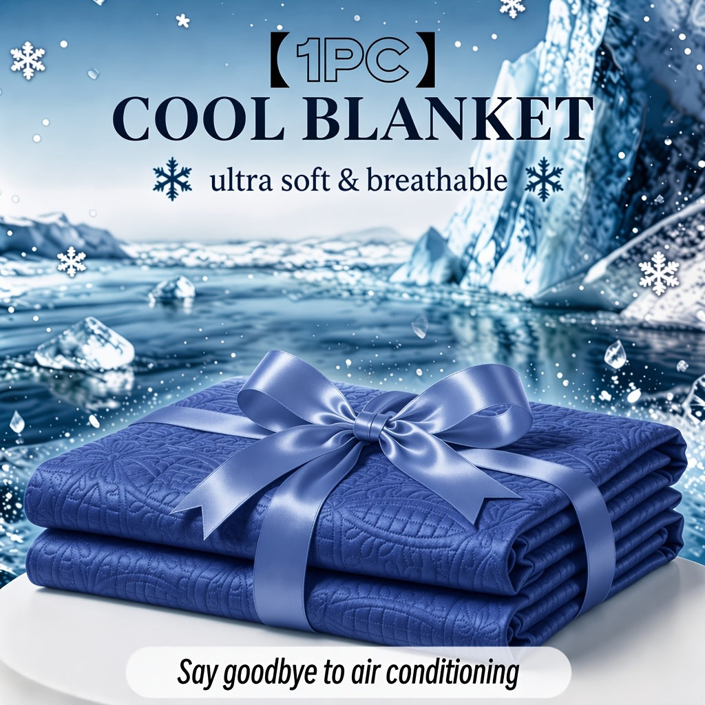 Single-piece Summer Cooling Blanket, Bamboo Fiber Cooling Blanket, Double-Sided Cooling Fabric, Soft Against Skin, Breathable and Smooth, Suitable for Hot Sleepers and Night Sweaters, Machine Washable, Random Colors Available