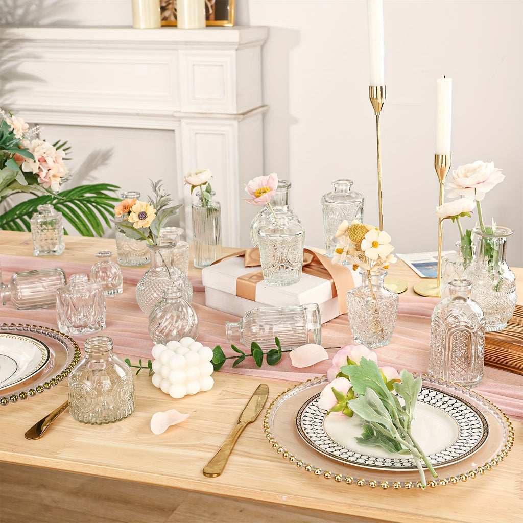 TOMNK Glass Bud Vases In Bulk, Flower Vases For Flowers In Bulk For Rustic Wedding Home Table Decorations, Can Be Used As A Gift For Weddings, Anniversaries, Birthdays, Weddings, Or Housewarming Banquets, For Halloween And Christmas