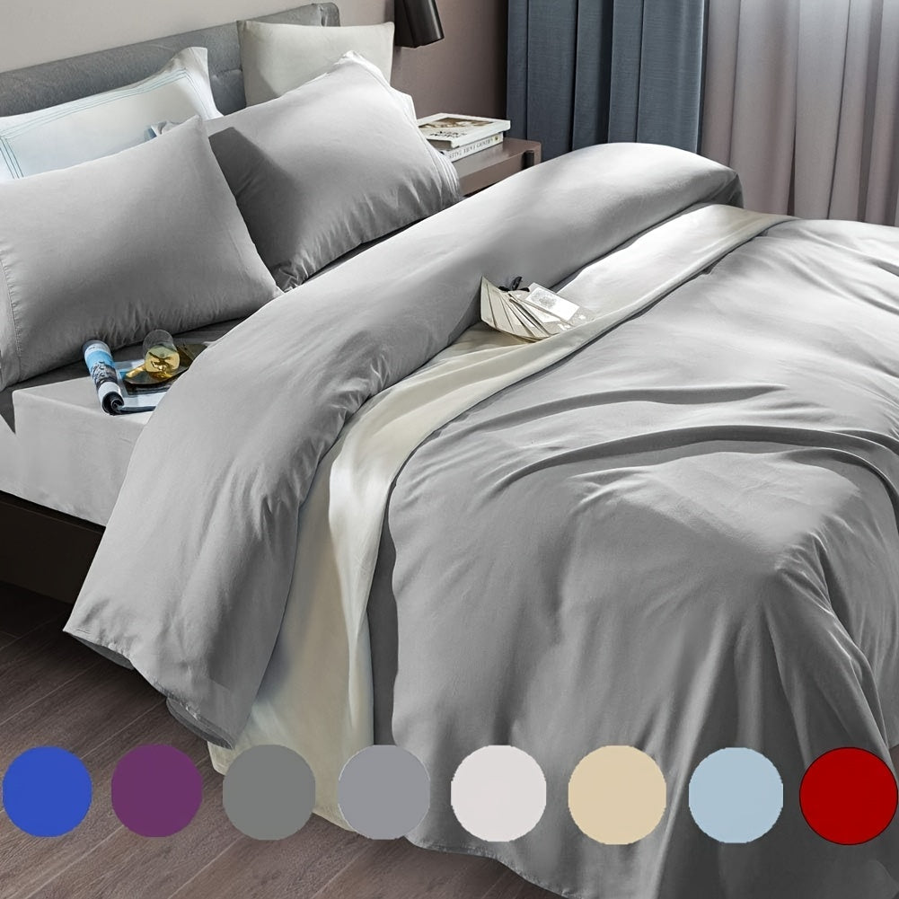 4pcs Sheet Set - Bed Sheet Set Super Soft Microfiber 1800 Thread Count Luxury Egyptian Sheets Fit 18-24 Inch Deep Pocket Mattress Wrinkle
