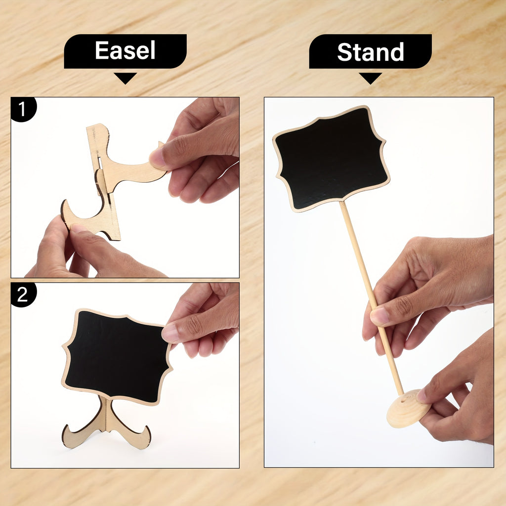 20PCS Elegant Mini Chalkboard Signs with Easel Stand - Perfect for Weddings, Parties, and Events - Includes Table Numbers, Food Signs, and Message Board for School Halloween Halloween,Christmas