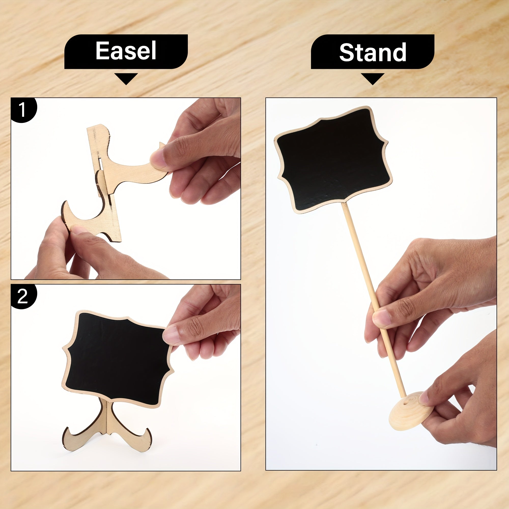 20PCS Elegant Mini Chalkboard Signs with Easel Stand - Perfect for Weddings, Parties, and Events - Includes Table Numbers, Food Signs, and Message Board for School Halloween Halloween,Christmas
