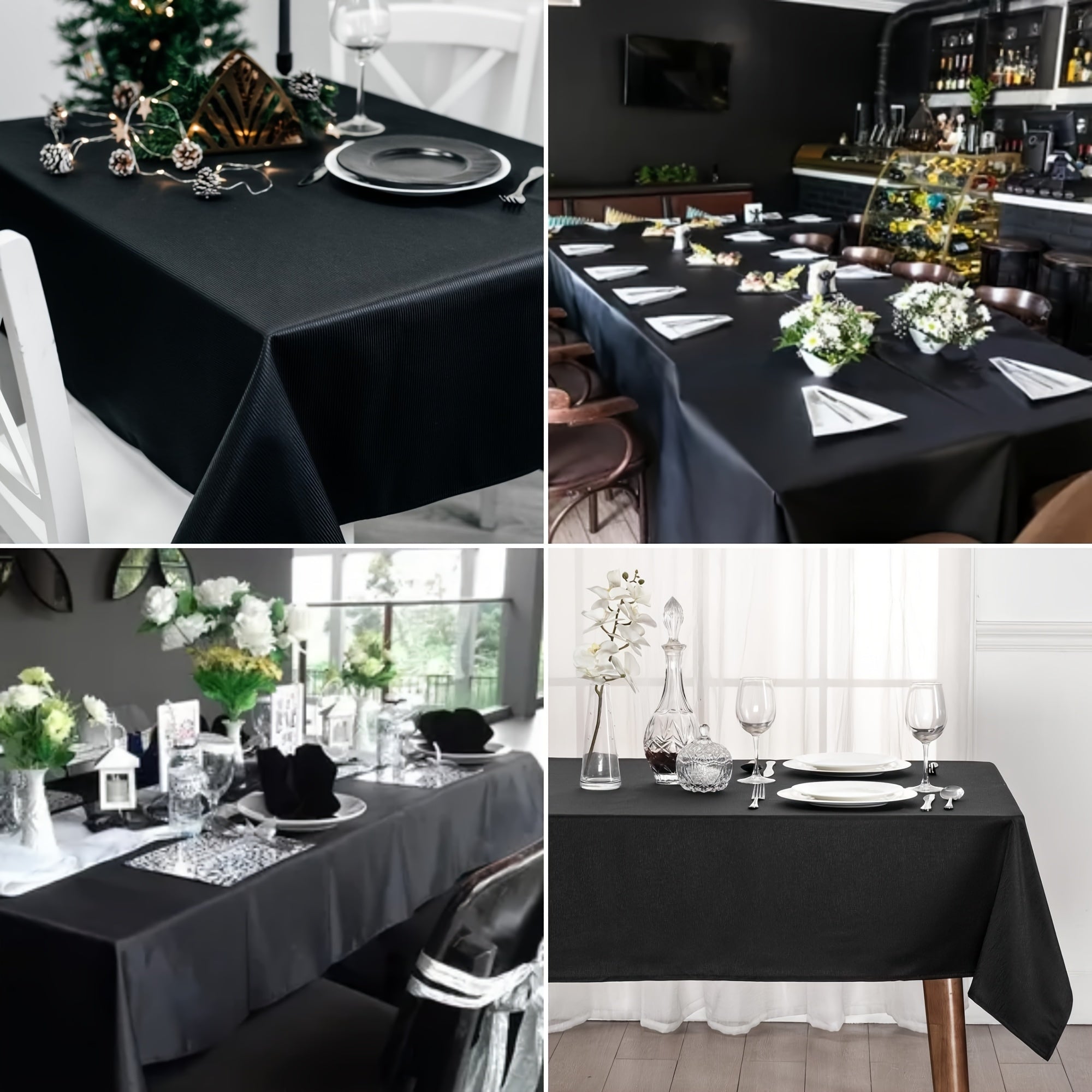 2pcs 57.09*101.97inch Rectangular Satin Tablecloth, Smooth Fabric Tabletop Decoration, Suitable for Wedding Banquet Table Decor, Banquet Table Decor, Birthday Party, and Outdoor Party Decorations