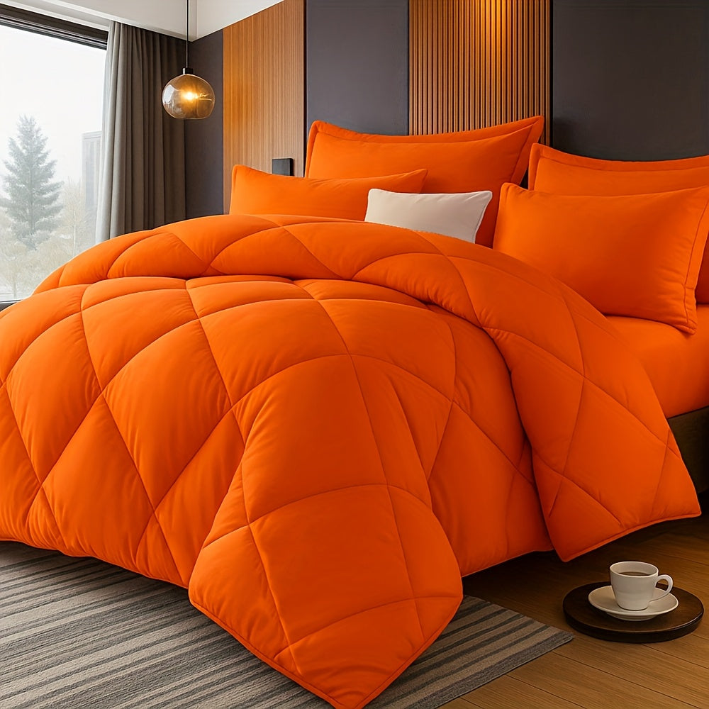 2/3pcs Solid Color Diamond Pattern Large & Extra-Large Bed Sheet Sets Soft Comfortable And Ultra-fine Fiber Filled Lightweight Fabric Breathable Quilt Easy to Take Care Of Equipped with Quilts And Pillowcases Luxurious Quality & Ideal Gift