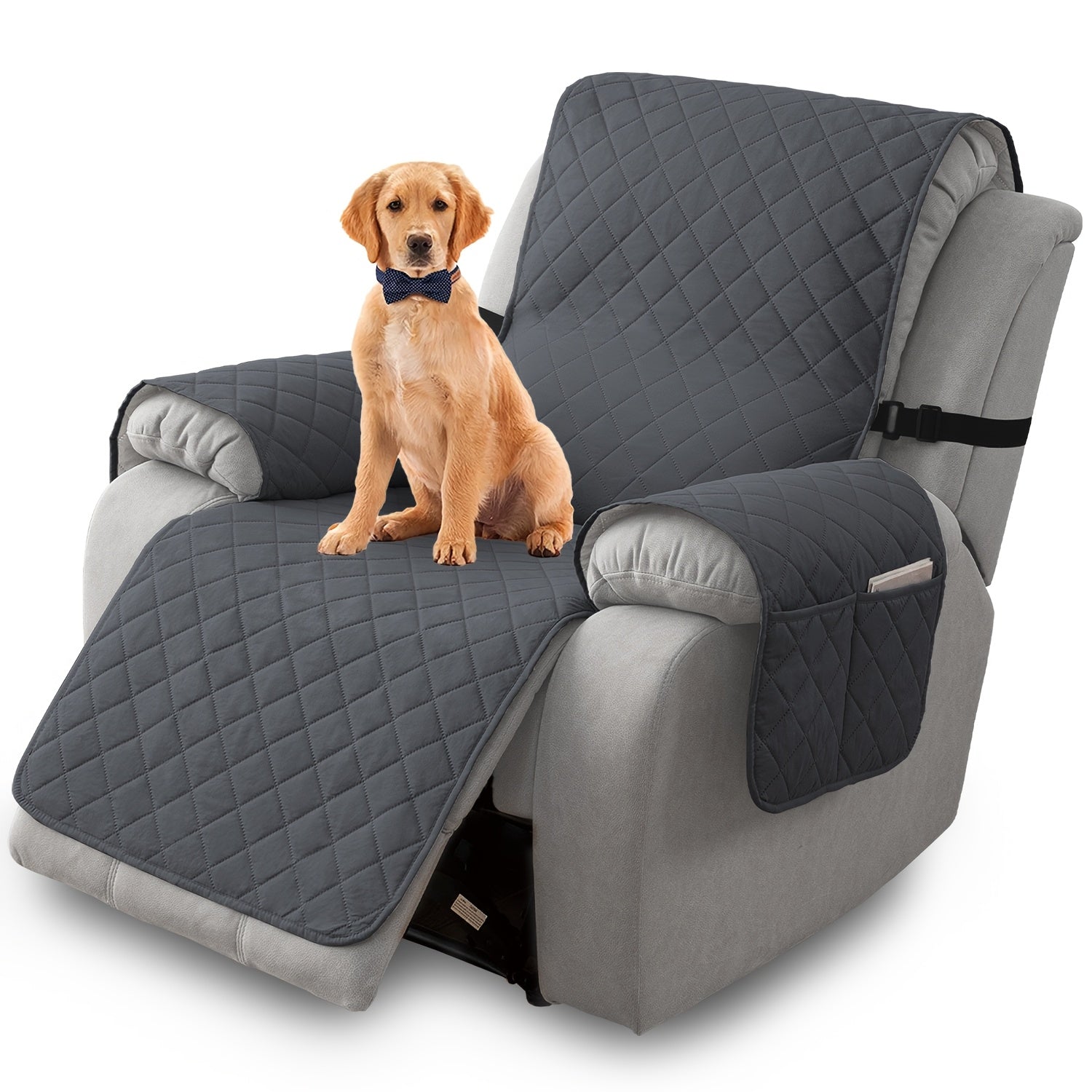 1pc 100% Non-Slip Recliner Chair Cover Sofa Slipcover, Pet Cover For Large Recliner With Elastic Straps, Washable Chair Seat Cover Recliner Chair Furniture Protector, Perfect For Indoor And Outdoor Use, Home Decoration, Mother'S Day Gifts