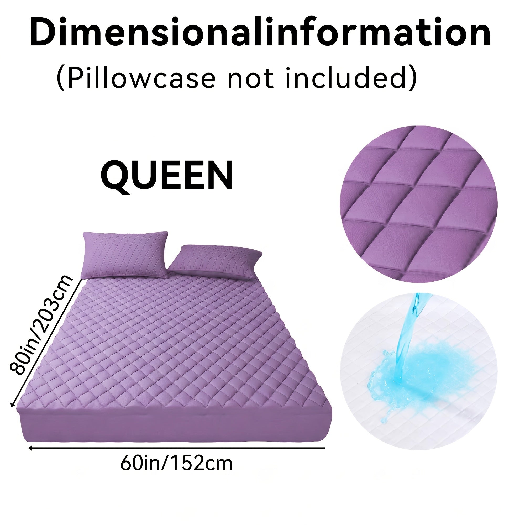 1pc Waterproof Non-Slip Kids & Children Mattress Protector, Solid Color Quilted Bed Cover with 9-15 Inches Deep Pocket, Effective Barrier & Breathable Bedding, Ideal for Bedroom, Guest Room And Hotel, Available In Random Colors (No Pillowcases)