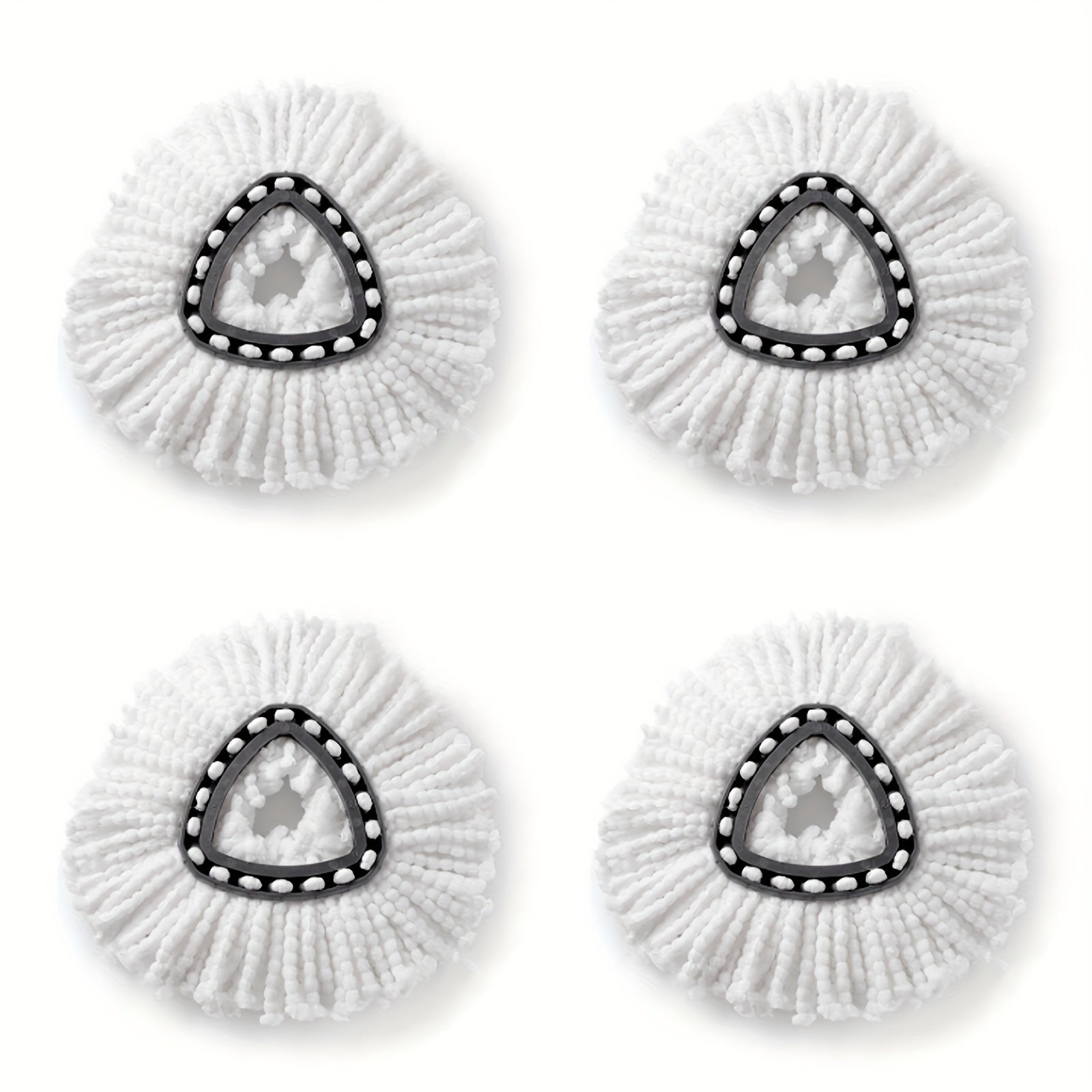 4/8 Pack Spin Mop Replacement Head 360° Microfiber Mops Refills Easy Cleaning Round Shape Standard Size