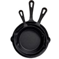 Cast Iron Skillet, Cast Iron Frying Pan Uncoated Set, Frying Pan with Drip Spout, Heavy Duty Pan Cookware, Household Pans, Kitchen Accessories, Home Cooking, Suitable for Frying, Stir-Frying, Cooking, Baking, Camping Gear And Equipment