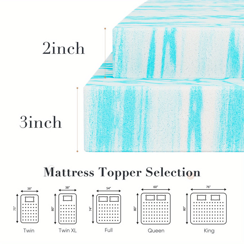 1 P Ergonomic Cooling Gel Swirl Mattress Lightweight, Comfortable, Breathable, Mattress, Comfort Mattress/ 1 Ergonomic Foam Neck Pillow Neck Support Pillow; Buy Separately/ Combined
