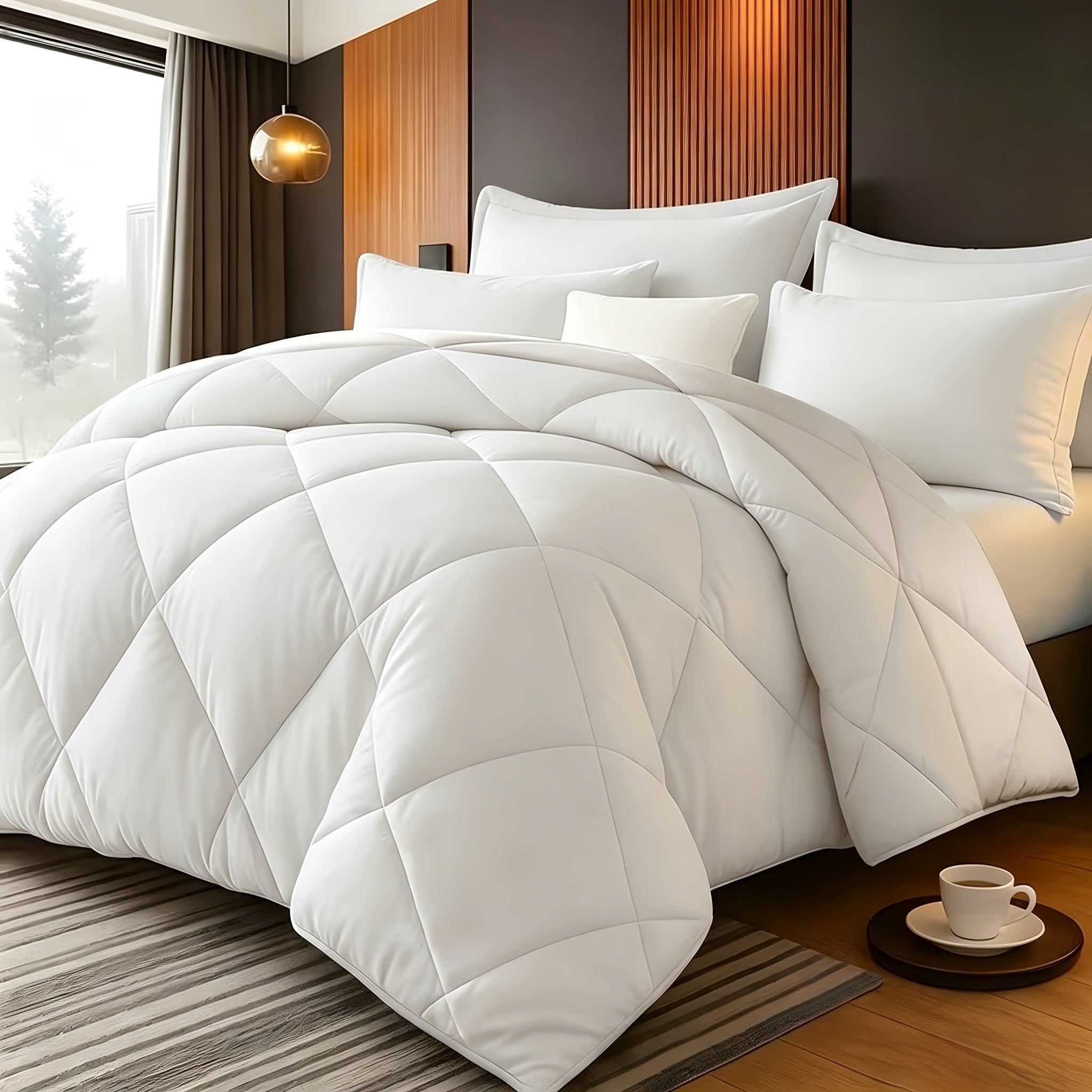 Two/Three Pcs Solid Color Large And Extra-Large Bed Sheet Sets Soft Comfortable And Fiber Filled Lightweight Fabric Breathable Quilt Easy to Take Care of Equipped with Quilt And Pillowcases 1 Quilt, 1/2 Pillowcases, for Bedroom, Random Color