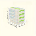 Stackable Large-capacity Transparent Plastic Storage Box With Lid And Handle. Compartmentalized Drawer Design, Ideal For Hair Accessories, Jewelry And Stationery. Suitable For Home And Office Use, Easy For Neat Storage.