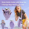 A Water Bottle Organizer With A Phone Pocket, Suitable For Men And Women, Can Accommodate A 40 Oz Stainless Steel Mug. The Adjustable Pouch Makes It A Perfect Gift Or Water Bottle Accessory For Stainless Steel Water Bottles