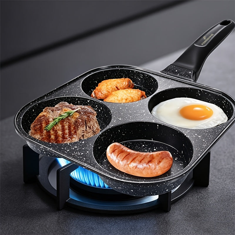 1pc Premium Omelet Pans Non-stick Breakfast Skillet for Eggs, Burgers And Omelettes - Heat-resistant Wooden Handle, Easy Food Release, Easy to Clean - Perfect for Home Kitchen Cooking