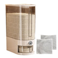 Insect-Proof Moisture-Proof Sealed Large-Capacity Rice Container 11Lbs/22Lbs Quantitative Rice Storage Bucket with Measuring Cup Flip-Top Food-Grade Durable PET Flour Storage Box Home Kitchen Fashion Organization Grain Storage Organizer, PP Material