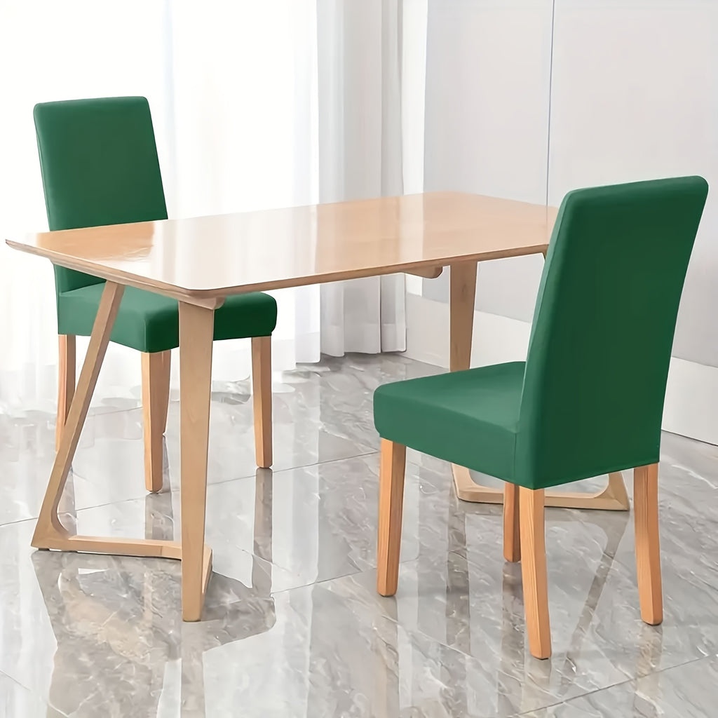 4pcs Set/6pcs Set Milk Elastic Home Kitchen Dining Chair Slipcover, Chair Cover, Furniture Protector For Wedding Office Living Room, Valentine'S Day Gift, Valentine'S Day Decorations