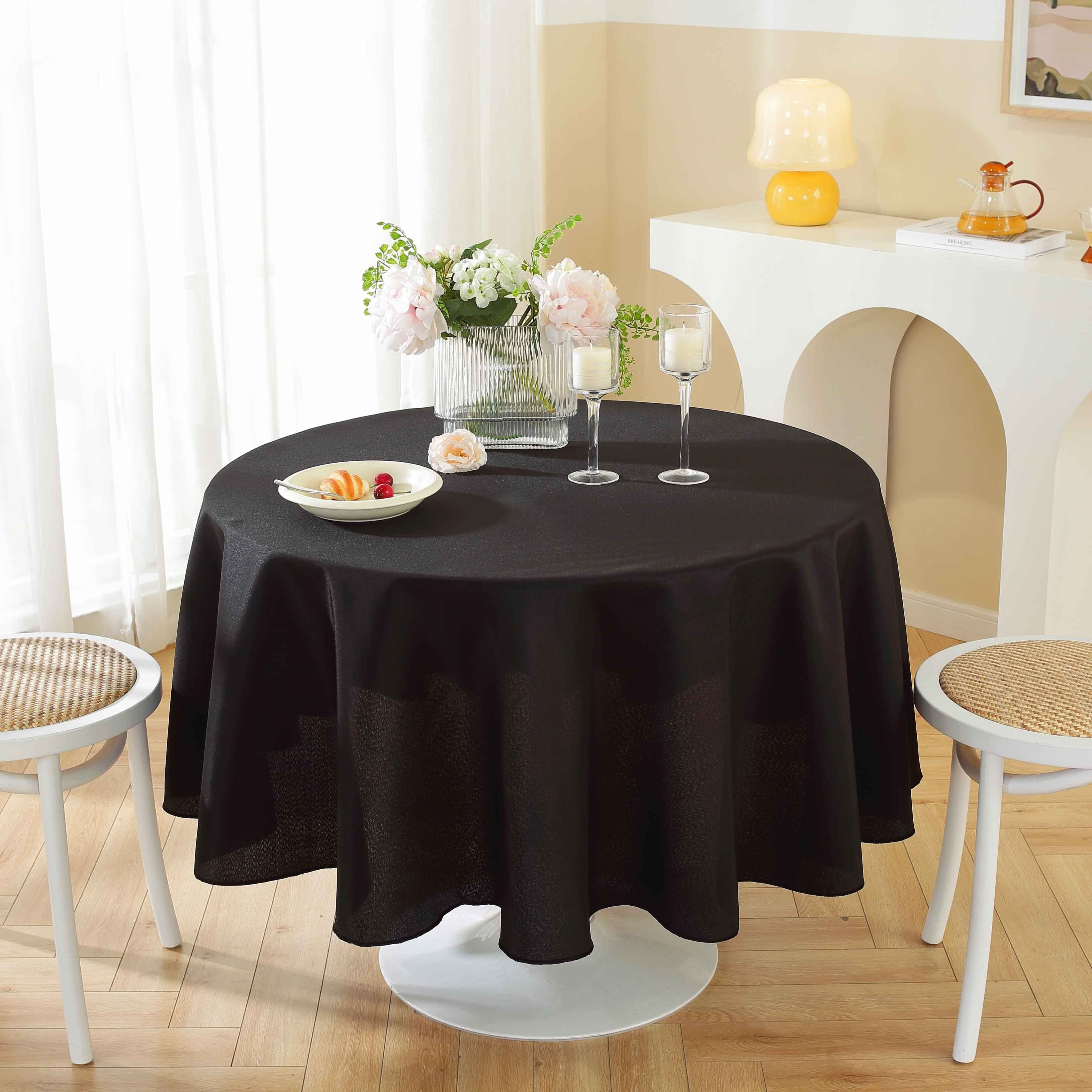 10 Pack Round Tablecloth, Round Premium Tablecloth, Polyester Fabric Washable Tablecloth for Home, Party, Wedding or Restaurant Use.
